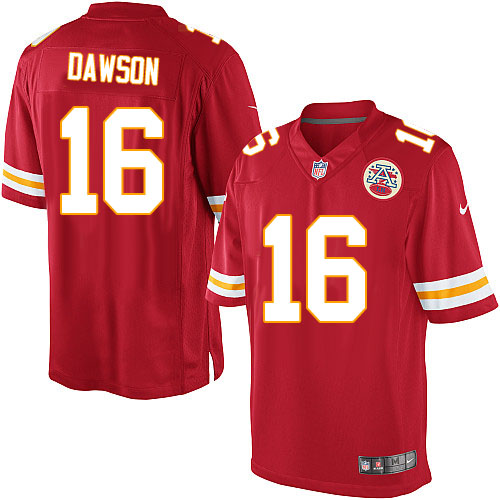 Men's Limited Len Dawson Nike Jersey Red Home - #16 NFL Kansas City Chiefs